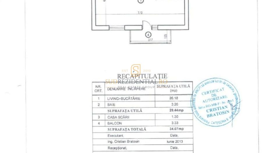 3 Camere tip Duplex | Centrala Proprie | Constantin Brancoveanu - Schiță 17