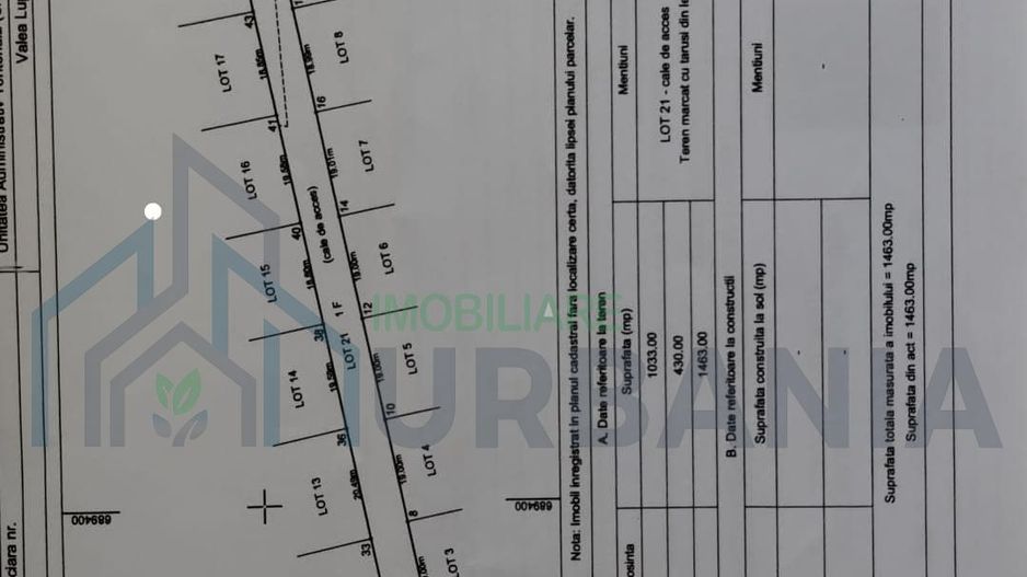 Teren intravilan de vânzare în Valea Lupului, Iași – 754 mp - Poză 5
