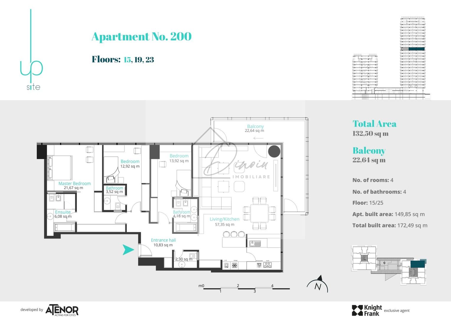 4 Camere UpSite Floreasca I  COMISION 0% - Poză 2