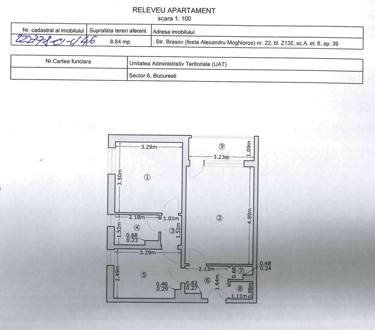 Apartament 2 camere complet renovat și mobilat – Drumul Taberei - Schiță 19