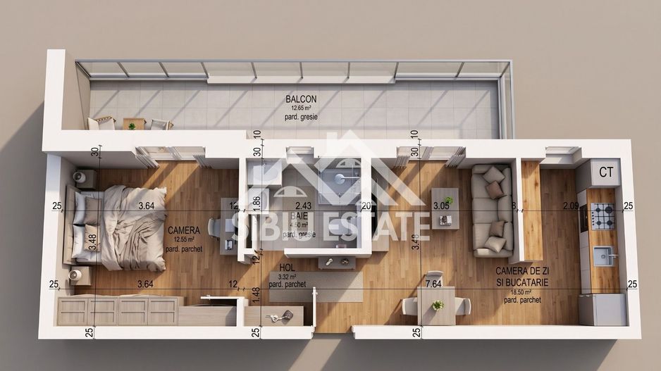 🏡 Apartament 2 camere, balcon 12mp si parcare, NOU - Ciresica - Poză 3