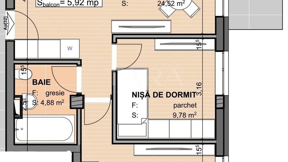 Apartament finisat cu 3 camere, bloc nou 2025, Apahida. - Poză 8