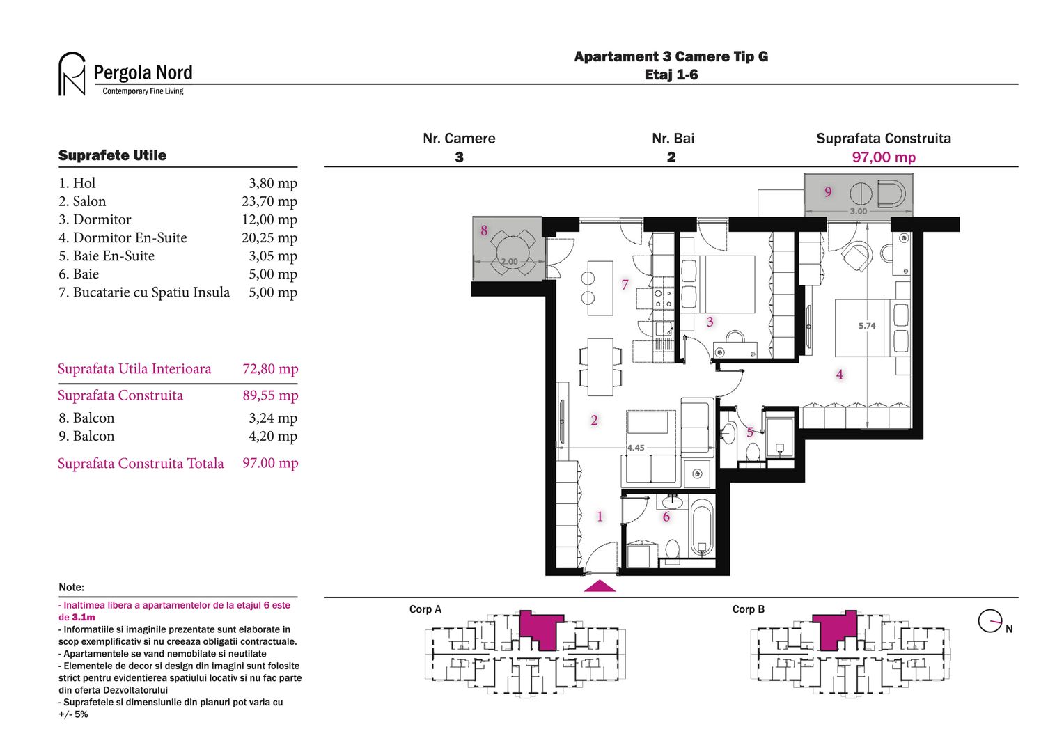 Apartament Tip G, etaj 1 - 6 - Poză 3