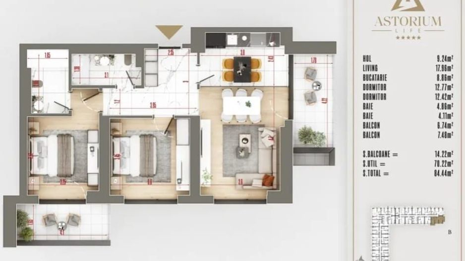 AP. 3CAM. DECOMANDAT- COMPLEX UPPER PREMIUM / ASTORIUM LIFE! - Poză 1