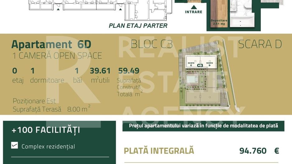 Vânzare, apartament, o cameră, zona Torontalului, Timișoara - Schiță 8
