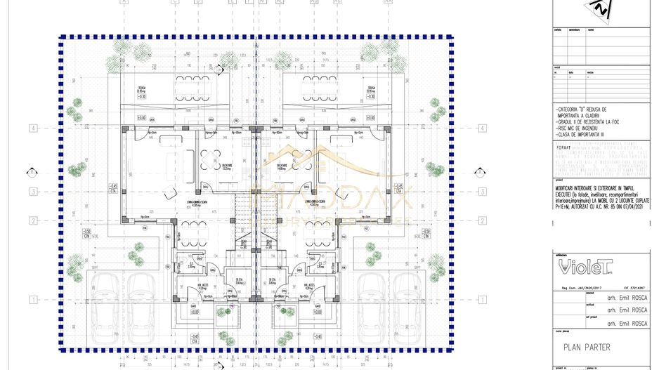 Vil de tip Duplex *P+1E+M* | 176 mp utili | mobilată complet | Chitila - Schiță 61