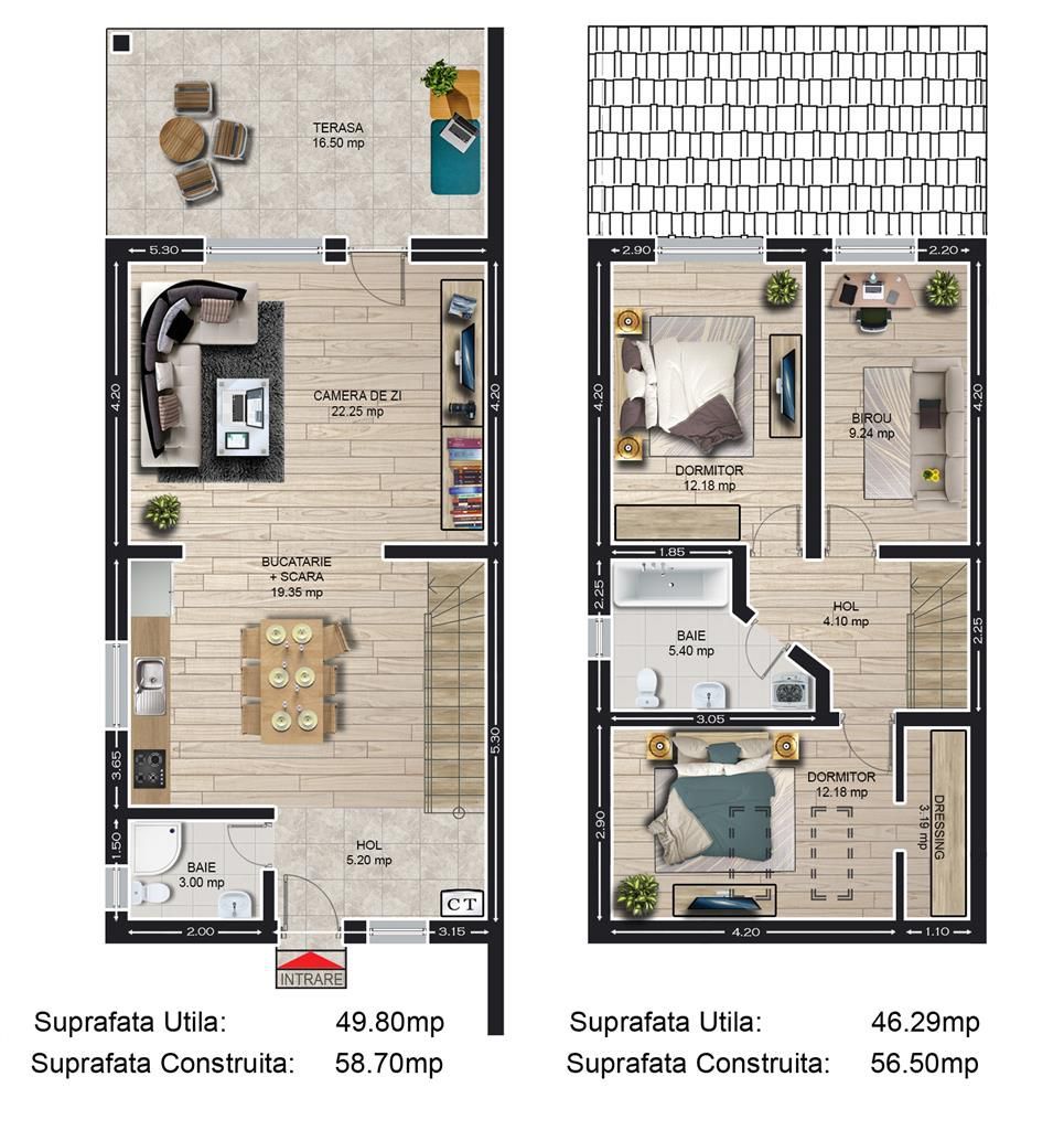 Casa la pret de apartament Cartier Izvor Tarlungeni Brasov - Schiță 3