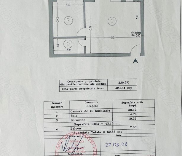 Apartament 2 camere Mobilat Utilat Loc de parcare - Poză 7