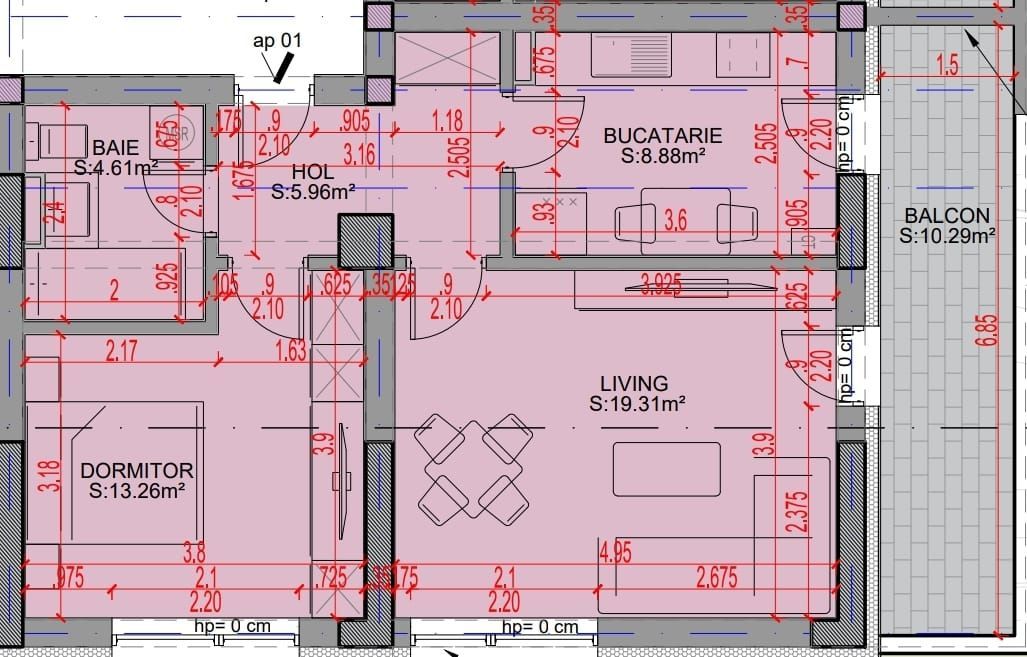 Oferta Lansare 2 camere bloc boutique  parcul Teilor - Schiță 6