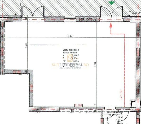 Spatiu comercial 54.97 mp, trafic pietonal intens, The Grand Kristal - Schiță 2