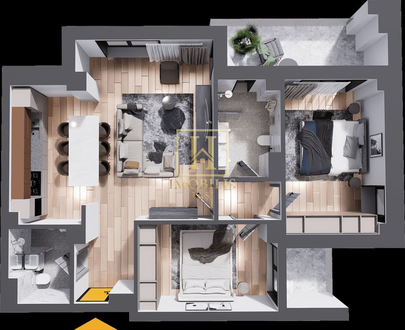 Promo! Apartament NOU 3 camere 92 mp + loc de parcare Cug 188450 euro - Poză 9