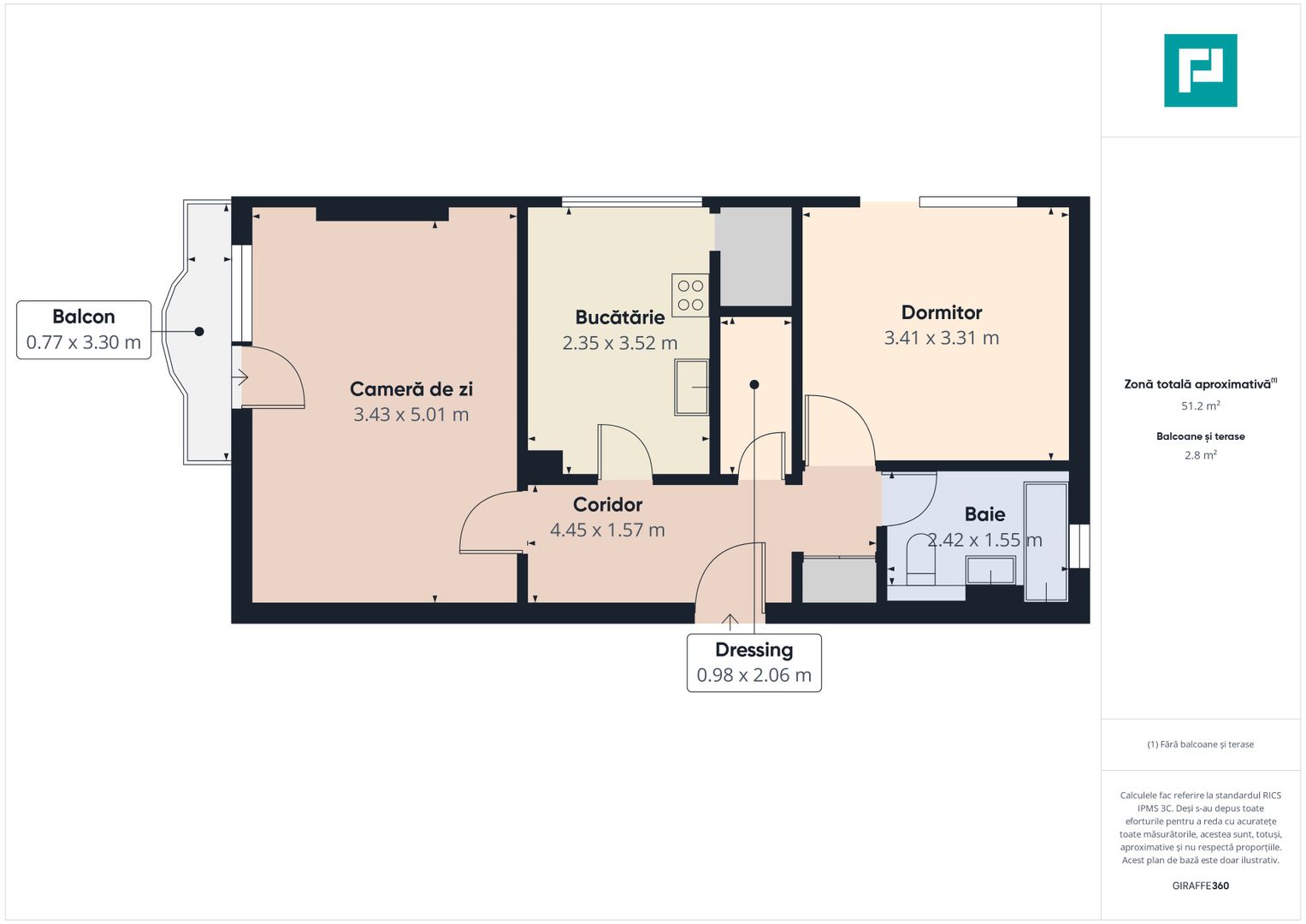 Apartament 2 camere, Alfa. - Poză 11