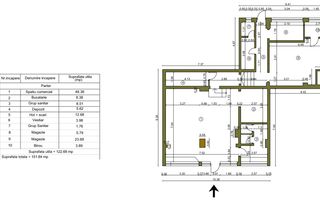 Spatiu comercial de inchiriat -  compartimentat - 125 mp – Manastur - Schiță 2