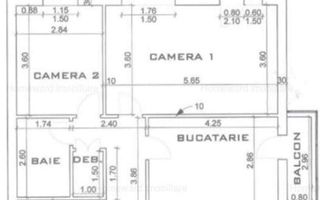 Apartament 2 camere decomandat vedere panoramica Observatorului - Schiță 12