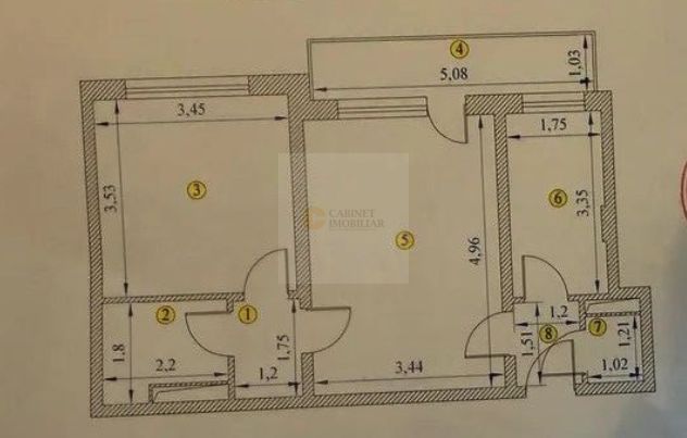 2 Camere | Piața Victoriei | Etaj Intermediar | Fara Risc - Schiță 12