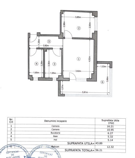 Apartament Modern Militari Residence | Sergent Ilie Petre - Schiță 12