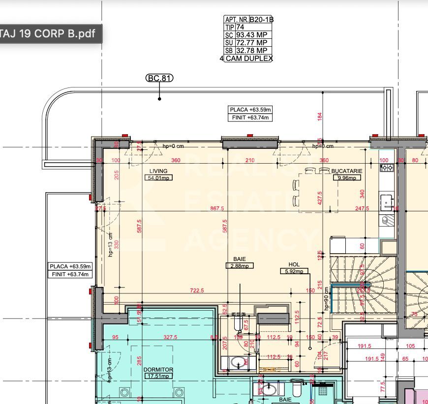 Vânzare, Penthouse cu vedere panoramică, One High District - Schiță 11