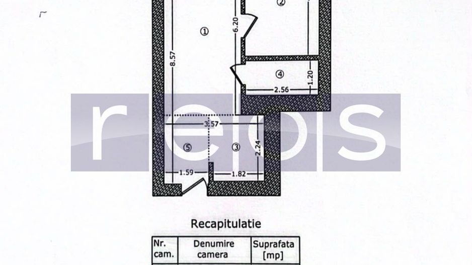APARTAMENT 2 CAMERE | AVIATIEI PARK | 42 MP | MOBILAT | TERASA-PARCARE - Schiță 9