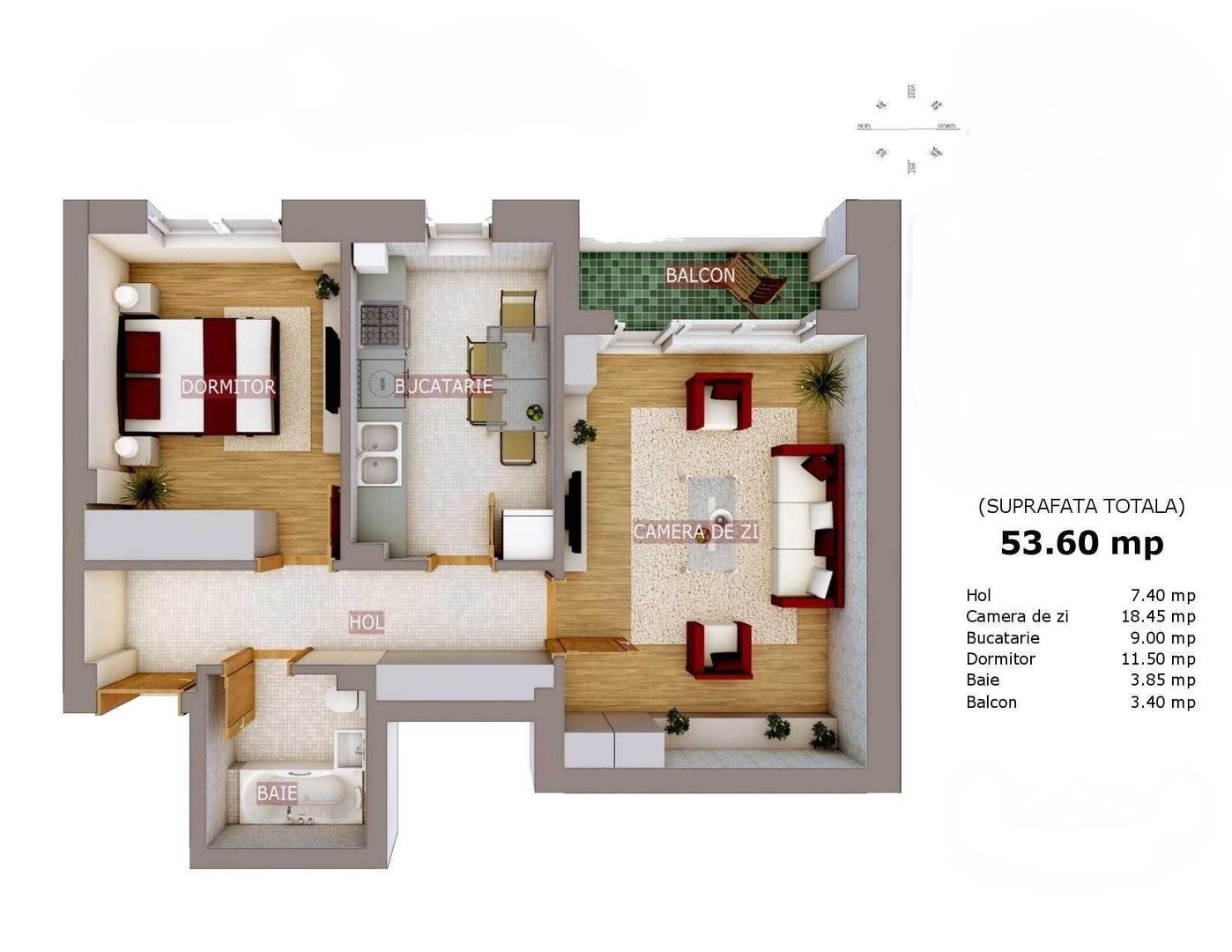 Apartament 2 camere – Rotar Park 1, Sector 6 (Militari) - Poză 1