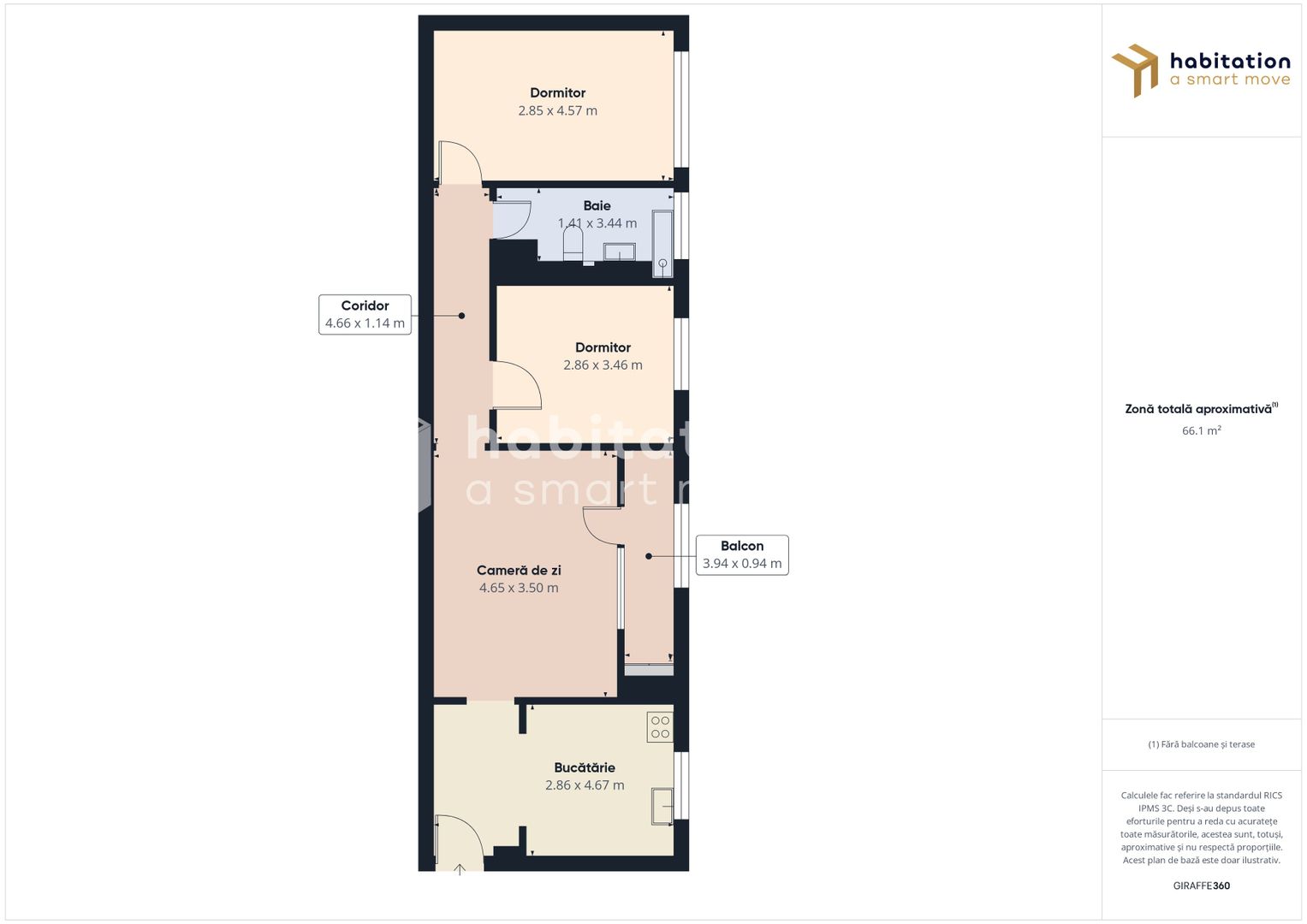 Locuința ideală – Apartament cu 3 camere renovat complet - tur virtual - Poză 39