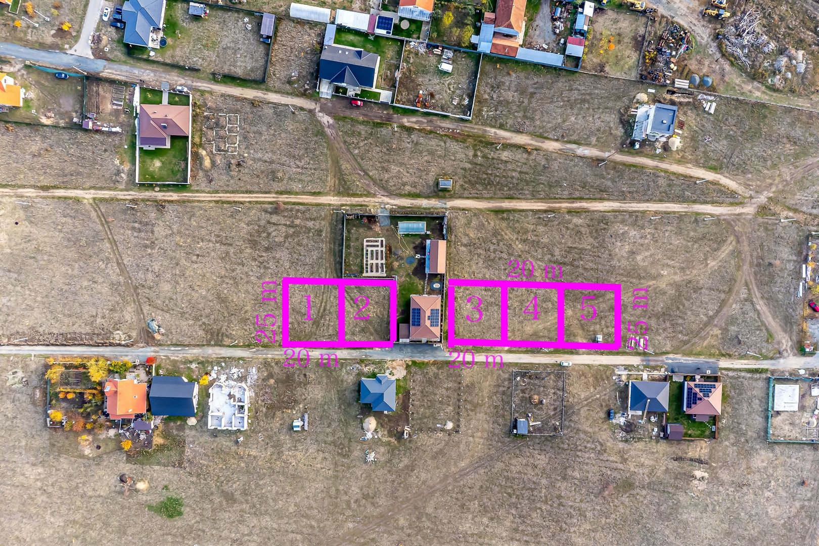 Parcele de 500 mp | 20.000 € | Utilități | Cartier nou în Mândruloc - Poză 3