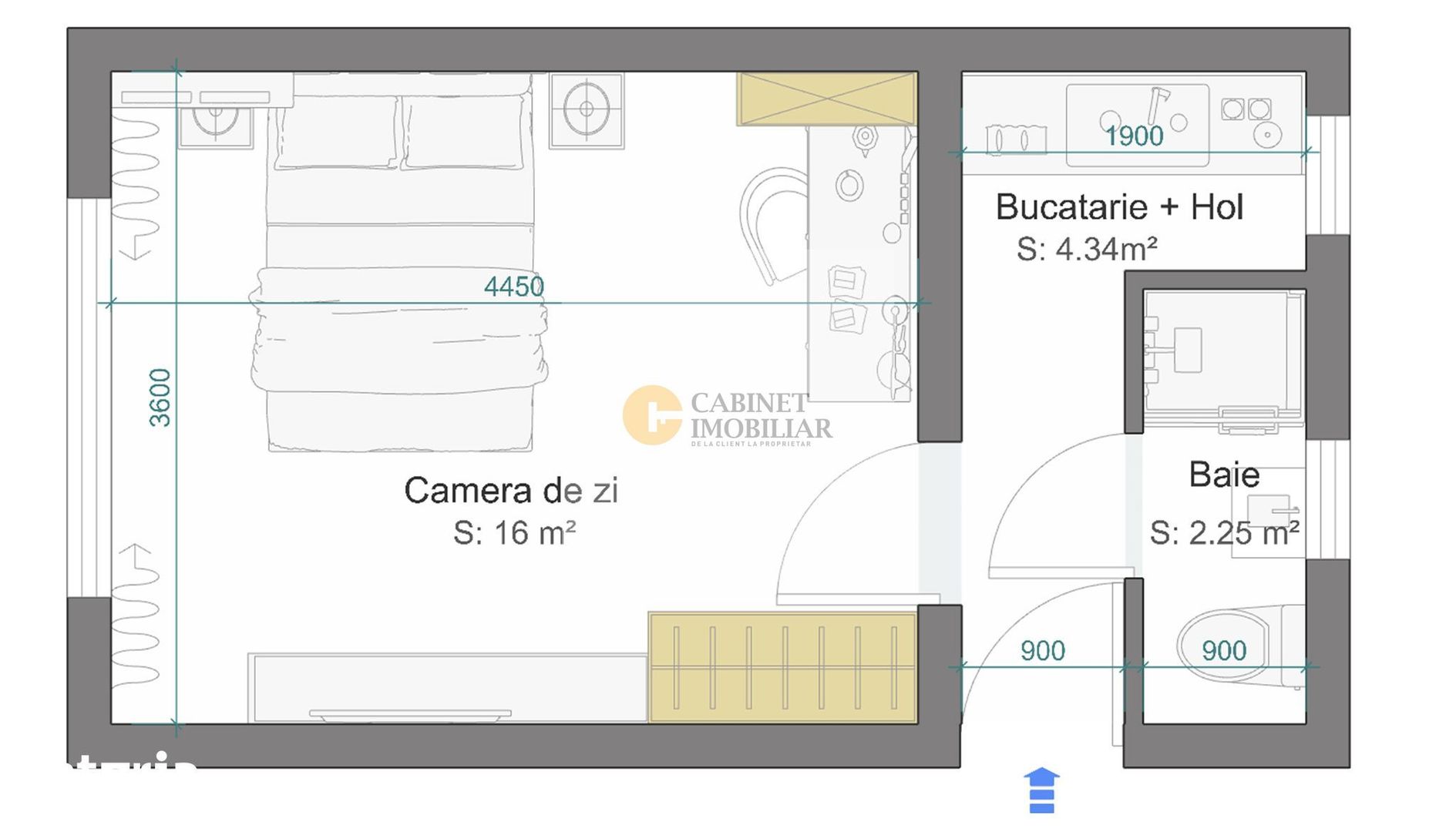 Garsoniera in AIRBNB I Cismigiu I Parter I 1961 - Poză 16