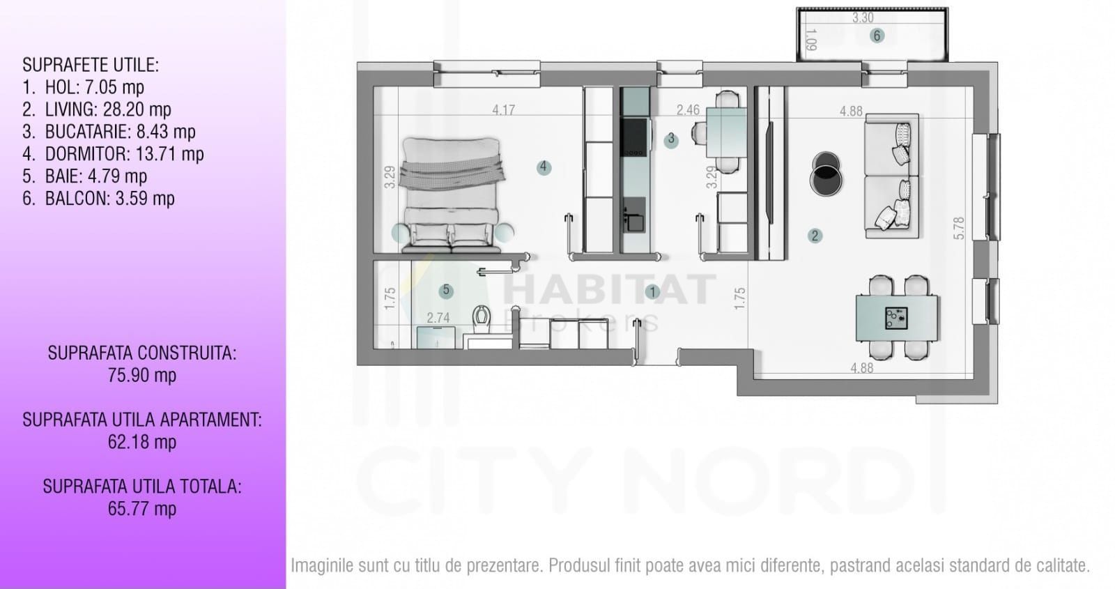 Apartament 2 camere premium – Nord Residence, Ștefan cel Mare/Tunari - Poză 2