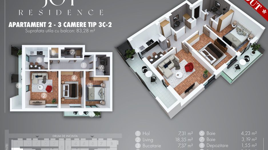 Apartament decomandat, finisaje premium, 84mp, 5 min metrou Berceni - Poză 6