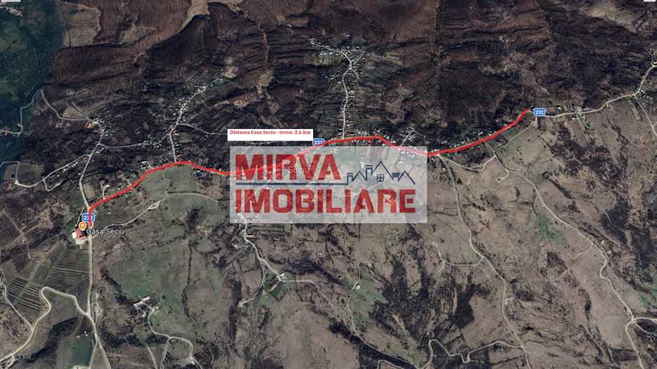 Teren intravilan 2.000 mp – Seciu, 2 deschideri, Priveliște panoramica - Poză 2