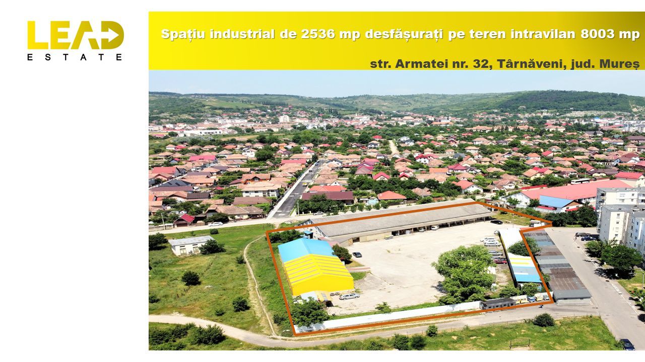 REPOZITIONARE PRET! Constructie 2574 mp, teren 8000 mp Târnăveni! - Poză 1