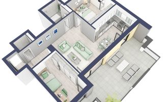 Apartament 3 camere | Balcon 27.3 mp | Etaj 3 | Turnisor - Poză 2