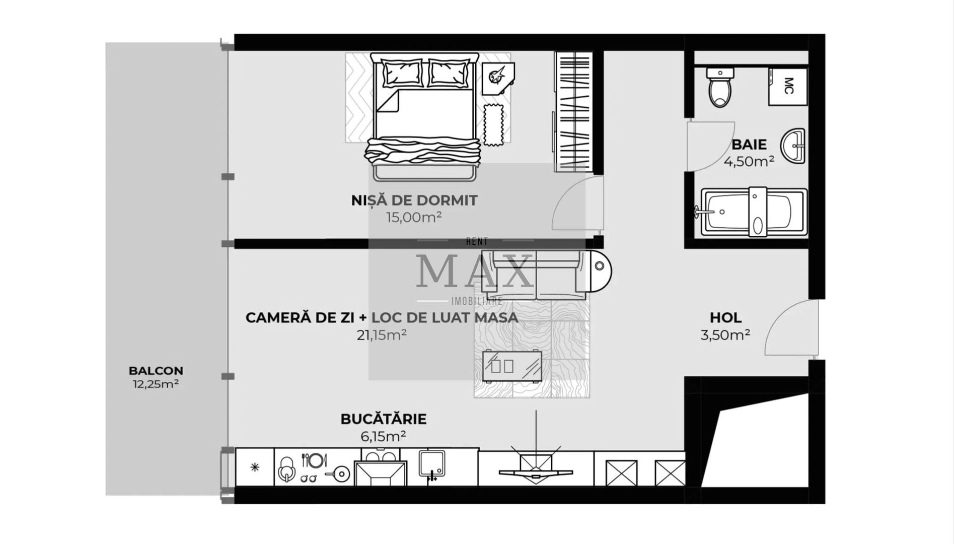 Apartament 2 camere de vânzare | 50,30 mp | Zona Autogară | Etaj 5 - Poză 1