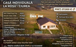 Casă individuală 3 camere 75 mp P+POD 570 mp teren - Poză 1