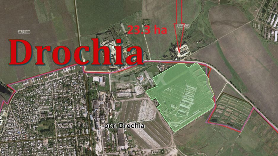 Teren de vânzare, 23,3 ha lângă Drochia – Fosta Fabrică Avicolă. - Poză 1