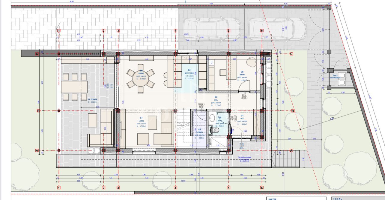 Casă individuală cu 699 teren la preț bun Chinteni - Schiță 21