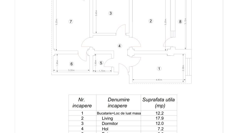 APARTAMENT cu 3 camere, mobilat și utilat, BLOC NOU, VASLUI - zona CARTIER; - Poză 18