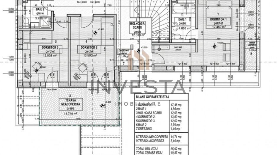 Casa individuala nZEB cu piscina, 501 mp teren, 160mp utili, Sanicoara - Schiță 22