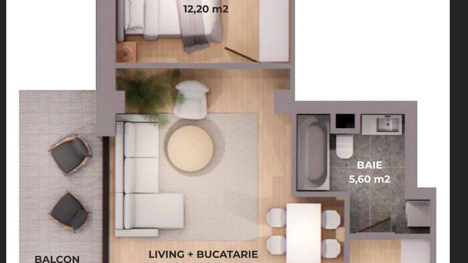 Apartament 2 camere | Residence 5 | Forest 1 - Poză 1