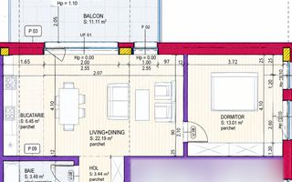 Apartament 2 camere modern de inchiriat, parcare subterana, Grigorescu - Schiță 8