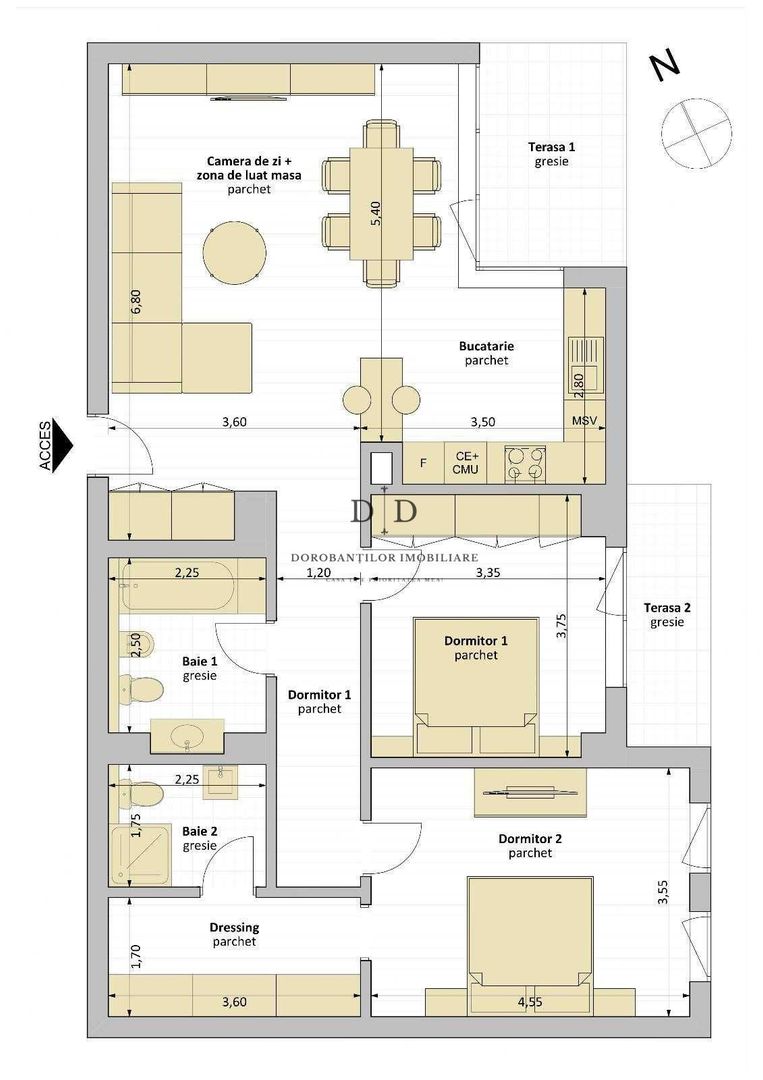 Vânzare apartament 3 camere | Garaj subteran | Iulius Mall/FSEGA - Schiță 16