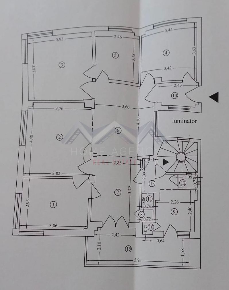 Apartament interbelic rar, perfect pentru birou avocat/notar - zona Unirii - Schiță 5