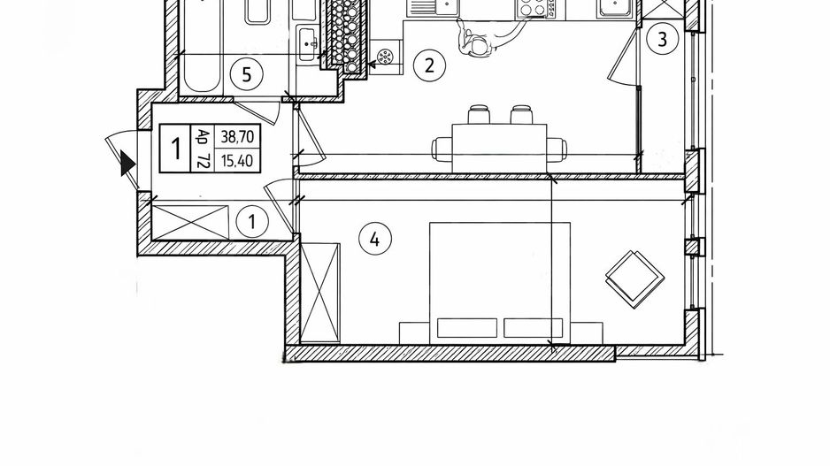 Apartament cu o cameră de vânzare în Botanica, Chișinău - Poză 3