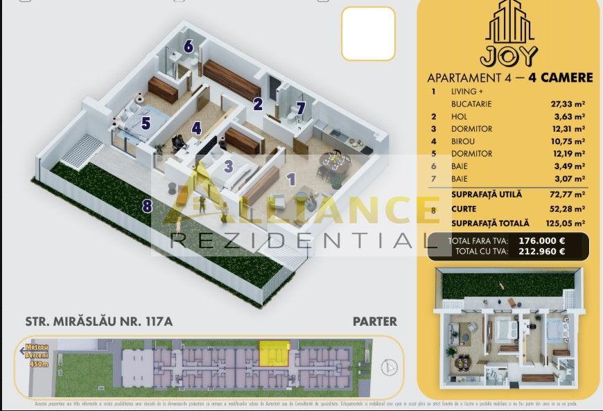 [DIRECT DEZVOLTATOR] Apartament 4 camere cu gradina | Metrou - Poză 6