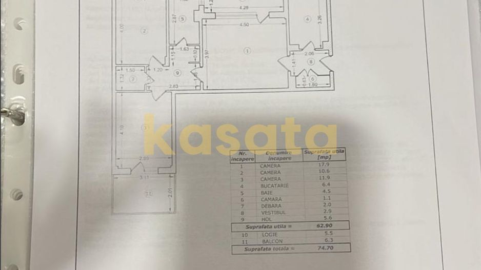 OPORTUNITATE | APARTAMENT 3 CAMERE | SOS COLENTINA | MOBILAT UTILAT - Schiță 6