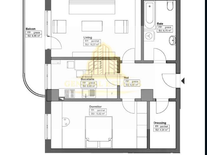 Vânzare apartament cu 2 camere în Complexul Himson - Poză 3