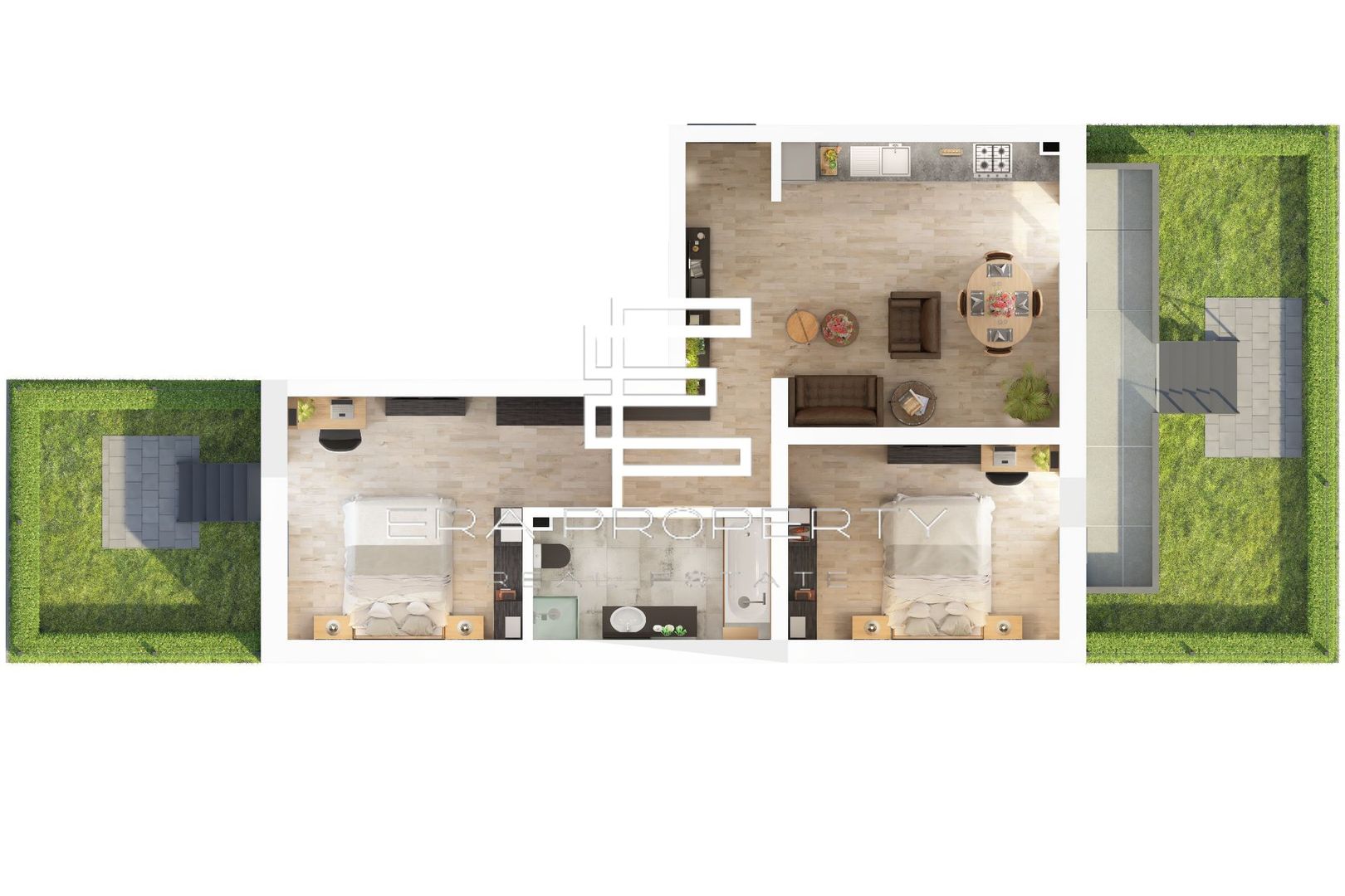 Apartament 3 camere cu 2 grădini, balcon și parcare gratuită, Doamna Stanca - Schiță 11