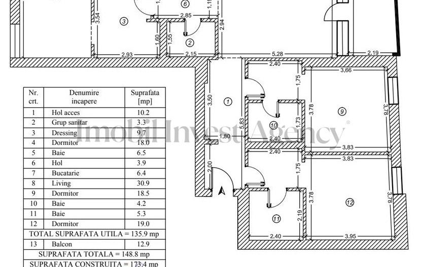 Apartament cu 4 camere in zona Floreasca - Aviatiei la intrare in parc - Schiță 17