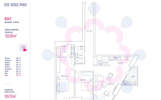 Apartament 3 camere de vanzare One Verdi Park - Schiță 20