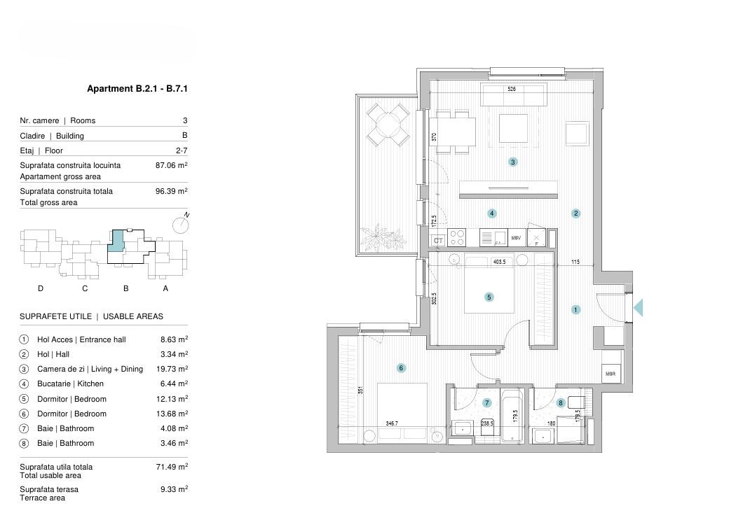 Apartament 3 camere | Bloc Nou Finalizat | Piata Presei Libere - Poză 9