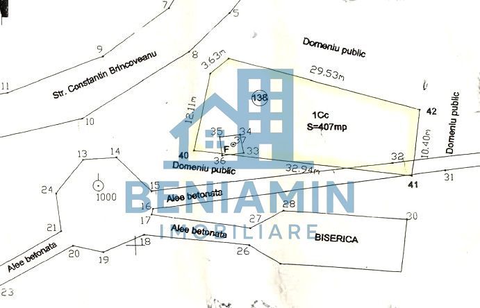 Teren pe Str Brancoveanu-407mp-Deschidere 15.7m-Urbanism disponibil - Schiță 4